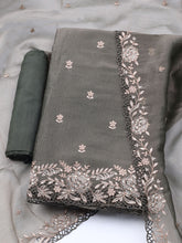 Embroidered Tissue Unstitched Suit With Dupatta